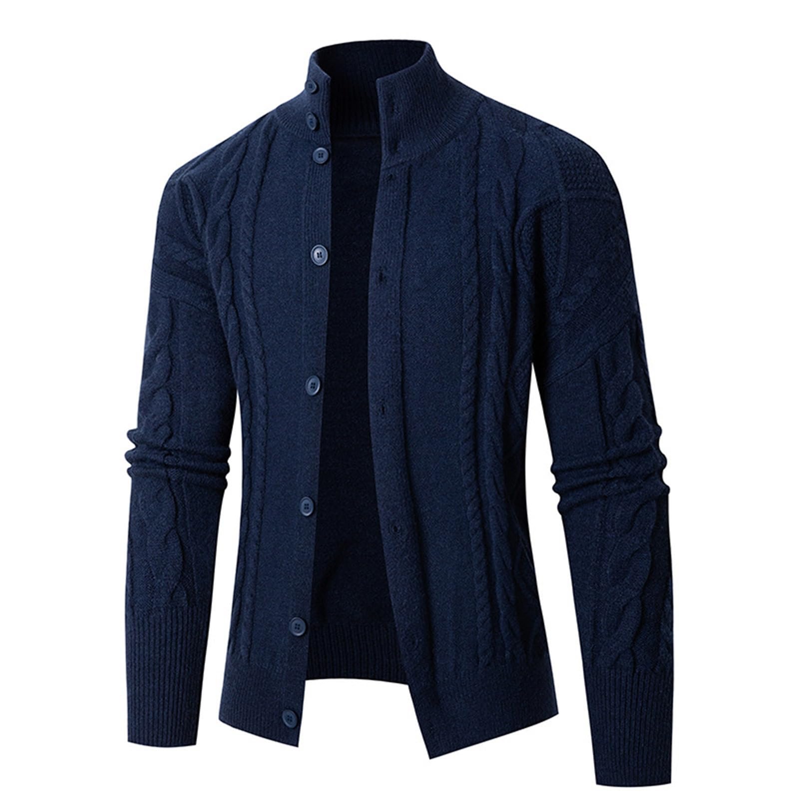 Chaqueta de lana hombre con botones de punto premium 3