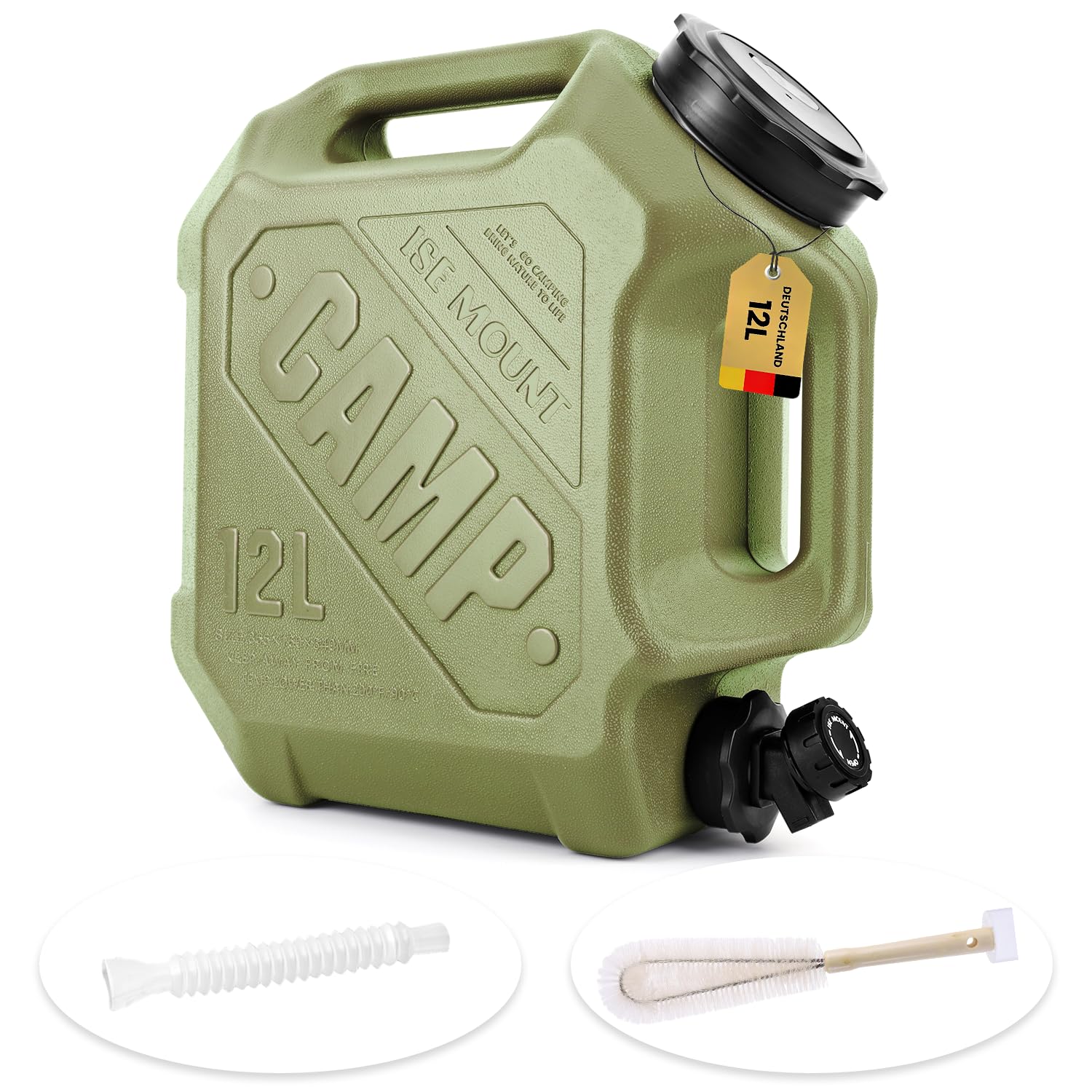 Waterjerrycan met kraan en schroefdeksel, waterreservoir