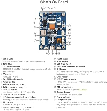 Waveshare ESP32-S3 2.8inch Capacitive Touch Display Development Board, 5-Point Touch, Multiple Peripheral Interfaces, 32-Bit LX7 Dual-Core Processor, Up to 240MHz Frequency, 240320 Resolution