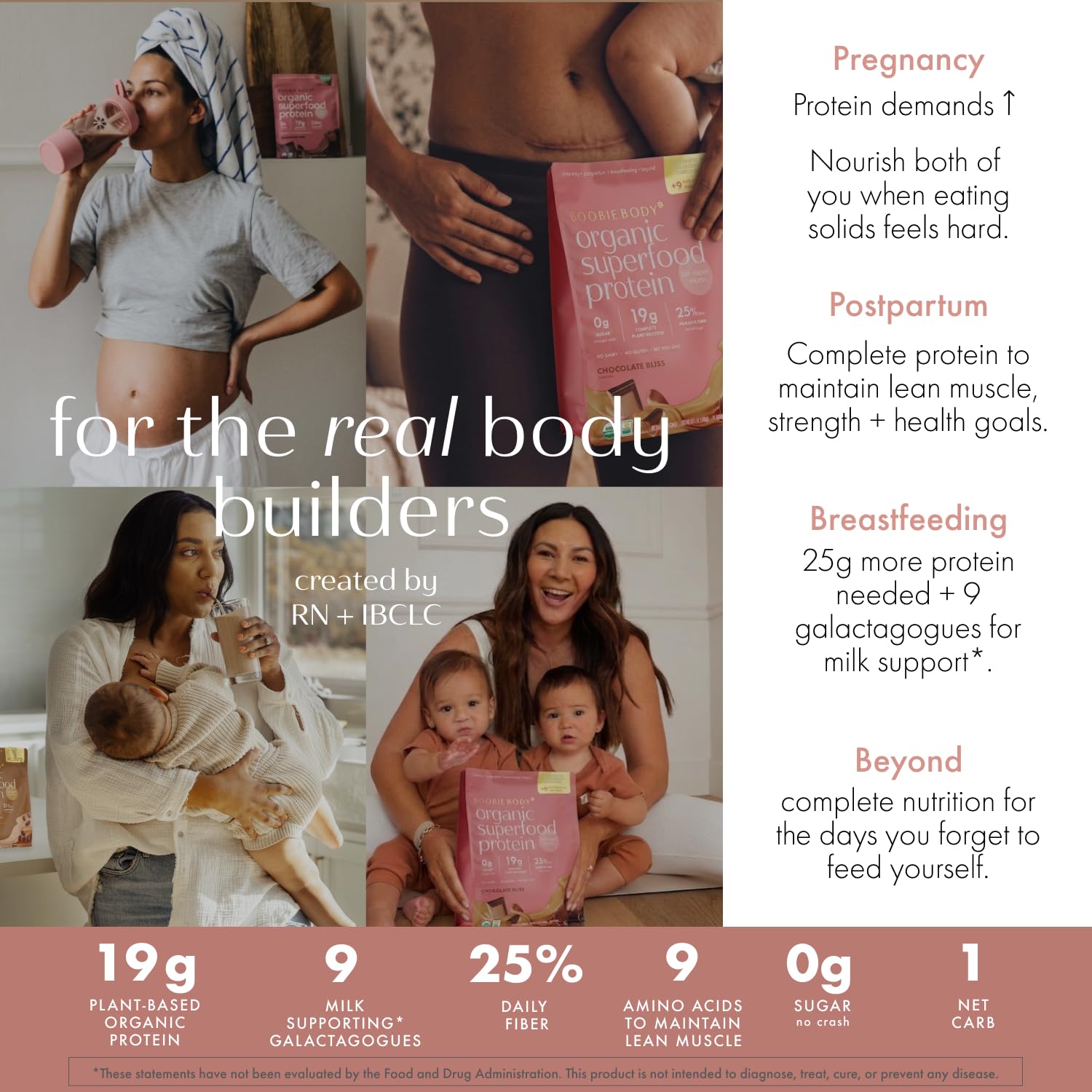 Boobie Body Pregnancy & Postpartum Protein Shake - Vanilla Cookie, 15 Svgs — Amazon image 3