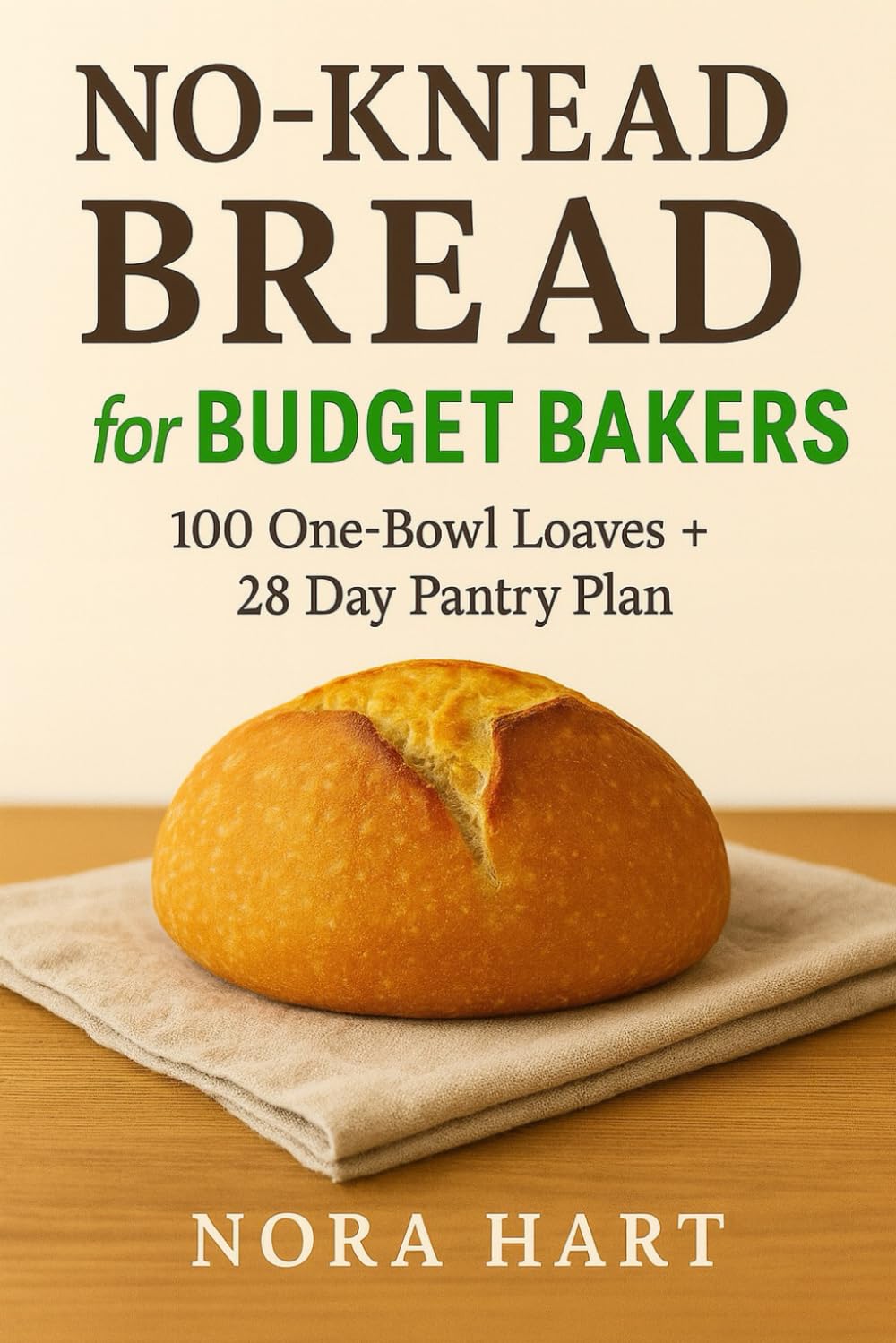 NO-KNEAD BREAD FOR BUDGET BAKERS: 100 One Bowl Loaves+28 Day Pantry Plan (THE STUDENT BUDGET BAKING TRILOGY)