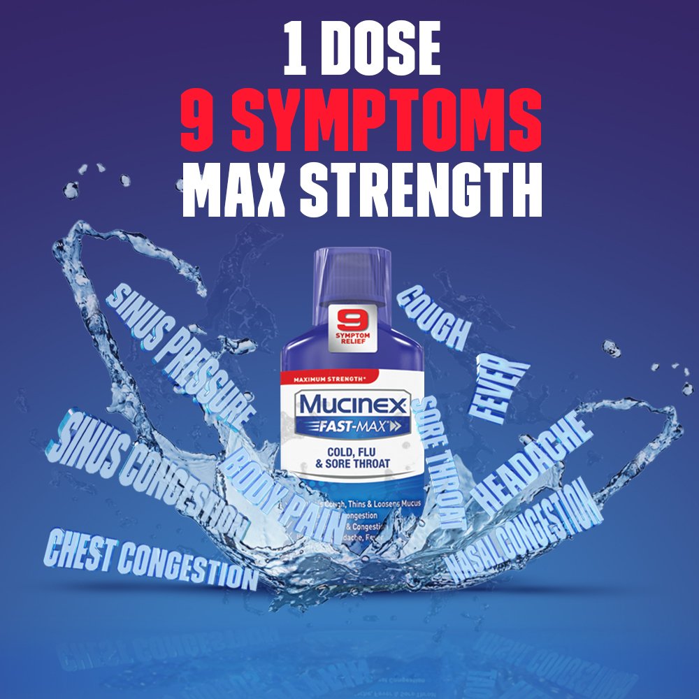 Mucinex Cold Flu Sore Throat Relief Liquid 9 Fl Oz Buy Online In