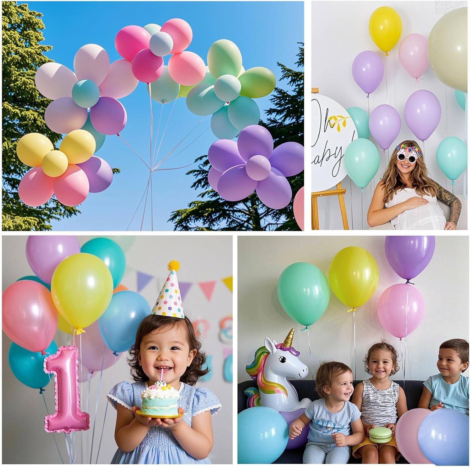 Rozi Decoration Pastel Multicolor Balloons β 50 Pcs 9 Inch Latex Decor 3