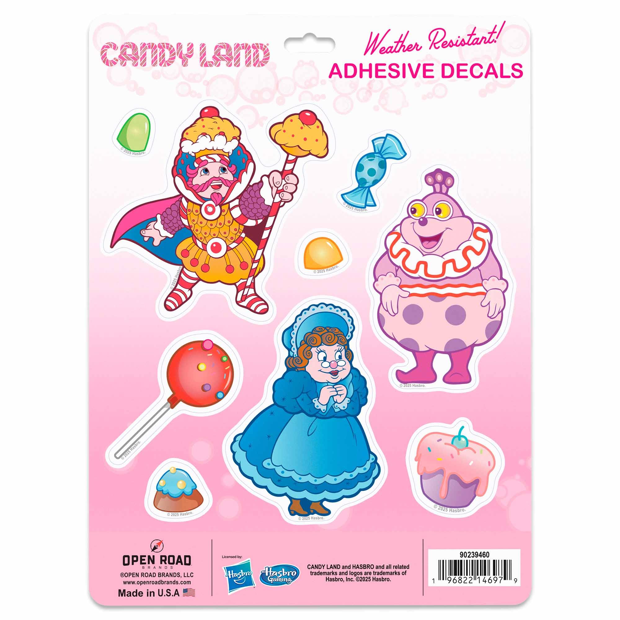 Hasbro Candy Land Characters Adhesive Vinyl Decal Pack