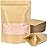 Blisstime Stand Up Pouches, 50 Pack Kraft Paper Bags with Matte Window and Tear Notch Resealable Bags for Small Business Home Use (6 x 8.1 Inches)