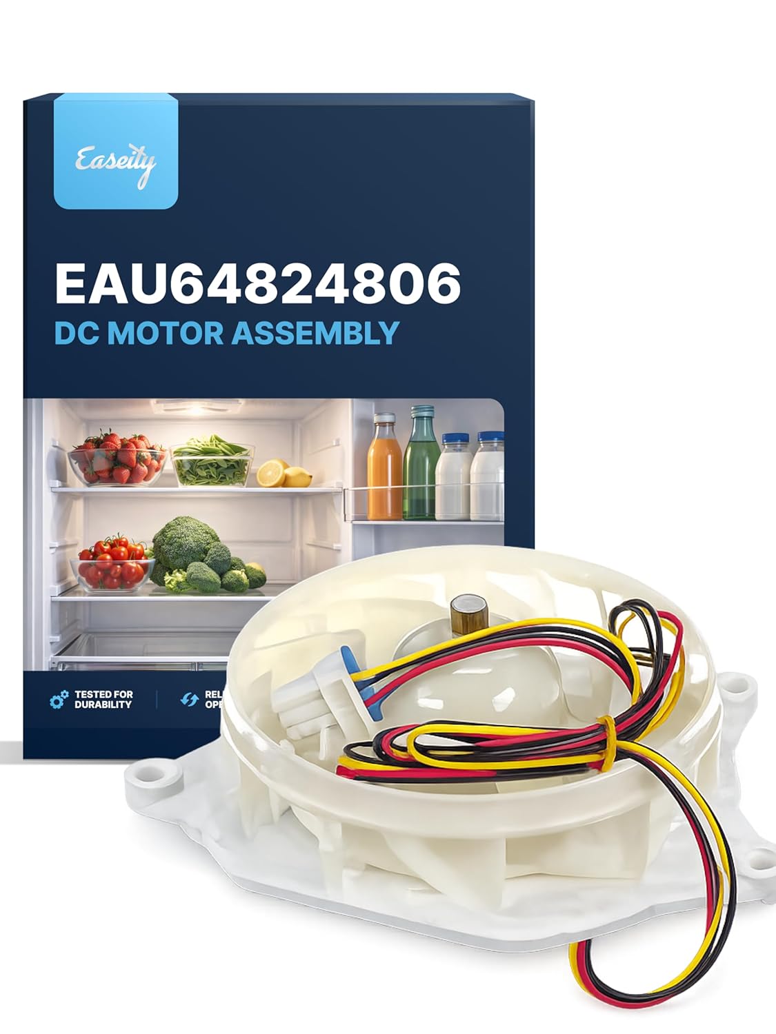 Refrigerator DC Motor Assembly Replacement EAU64824809 AP7178303 Compatible with LG Kenmore French Door Refrigerators LRFDS3006D LRFDC2406S & More