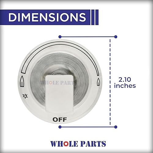 Miniatura 2 de Whole Parts Pomo de control de quemador de estufa # 318569904 - Reemplazo y compatible con algunas gamas Frigidaire y Electrolux