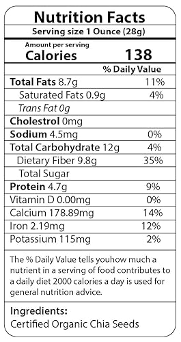 Miniatura 6 de Baltoro Semillas orgánicas de chía negra enteras, crudas, secas, sin OMG.