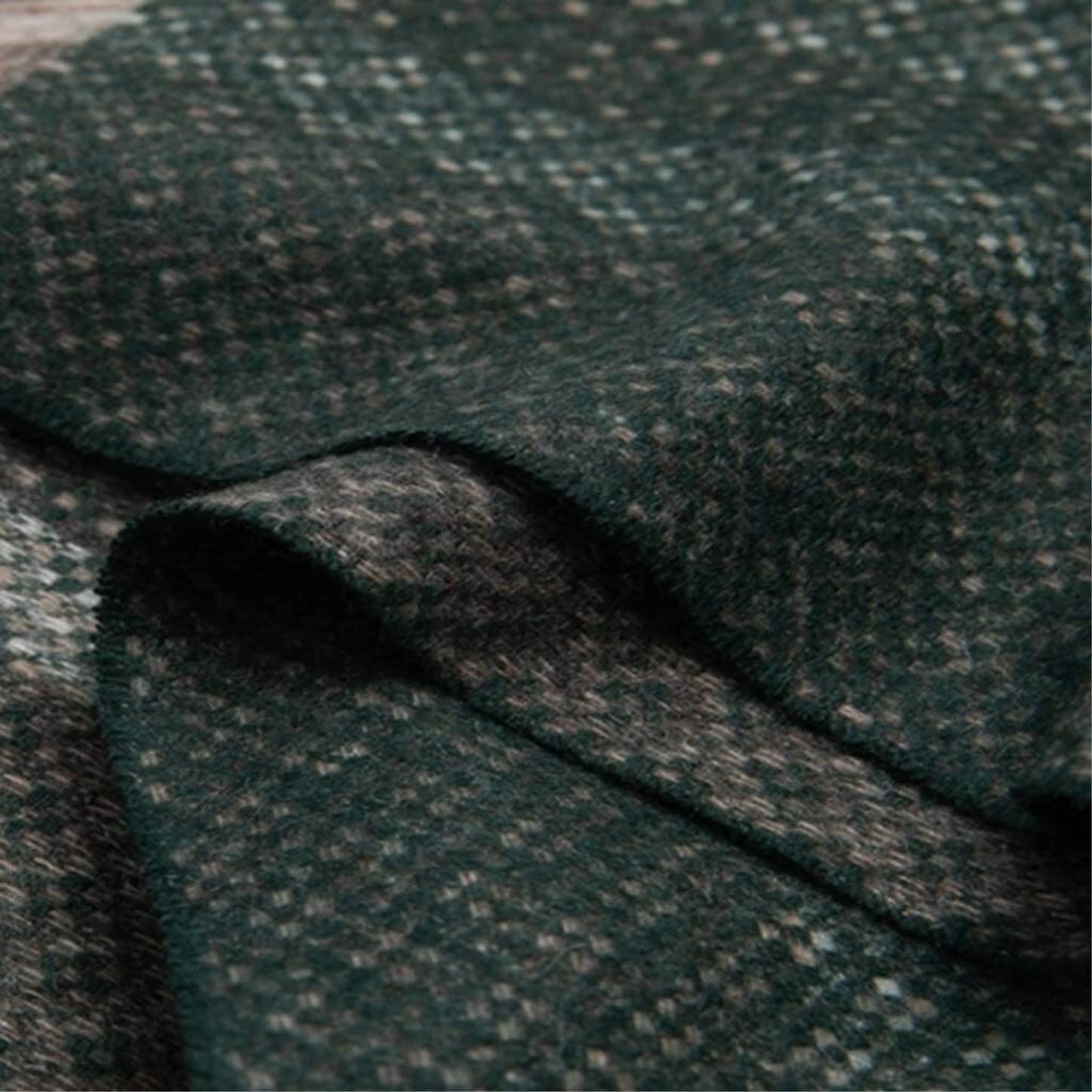 Miękki Szal Zimowe Szaliki Zimowy Szalik Wygodny Ciepły Koc Miękki W Kratę Szalik Na Co Dzień(Dark Green)