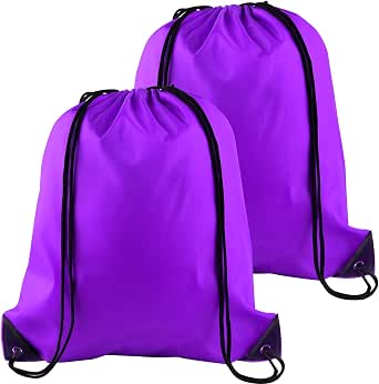 FEPITO 22 Pack Blue Drawstring Backpacks - Bulk Cinch Bags For Gym, Sports, Travel & School