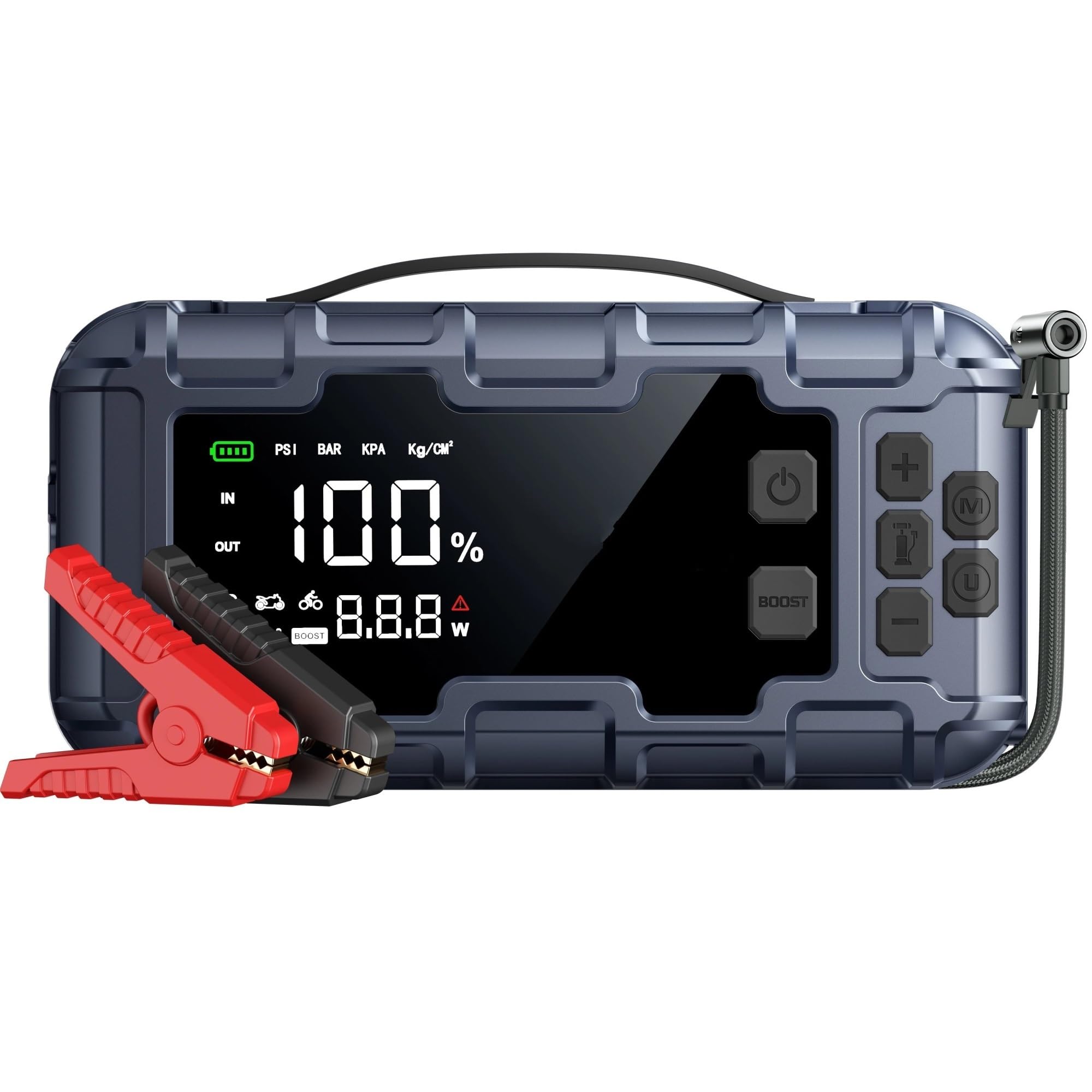Motorino Di Avviamento 6000A Auto Salto di Avviamento PD45W Accumulatori E Caricabatterie Riserva 26800mAh 160PSI Pompa Aria Batteria Emergenza Booster Dispositivo