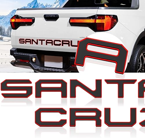 Vista 9 de Letras de inserción para portón trasero compatibles con Santa Cruz 2022 2023 2024 2025 2026 3D elevado y fuerte adhesivo letras adhesivas letras