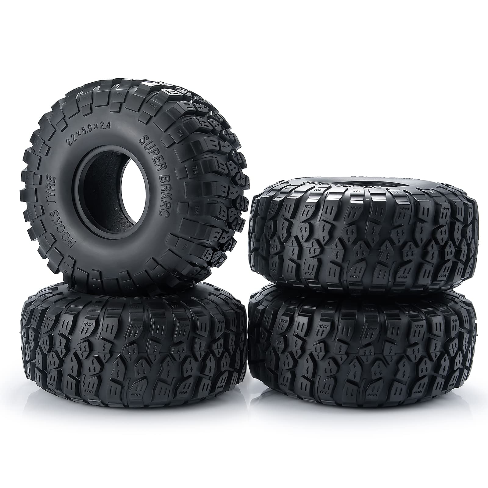 Runup 2,2-calowe opony Crawler 4-częściowy zestaw opon gumowych RC do 1/10 RC Rock Crawler Axial SCX10 RR10 Wraith