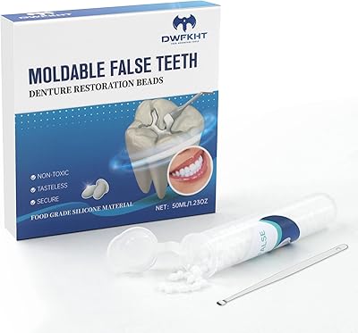 Tooth Repair Kit, Moldable False Teeth, Tooth Replacement Missing Teeth, Teeth Filling Kit Permanent with Tool, Tooth Repair Kit for Broken Teeth, Temporary Tooth Filling Kit, Moldable Teeth(50ML)