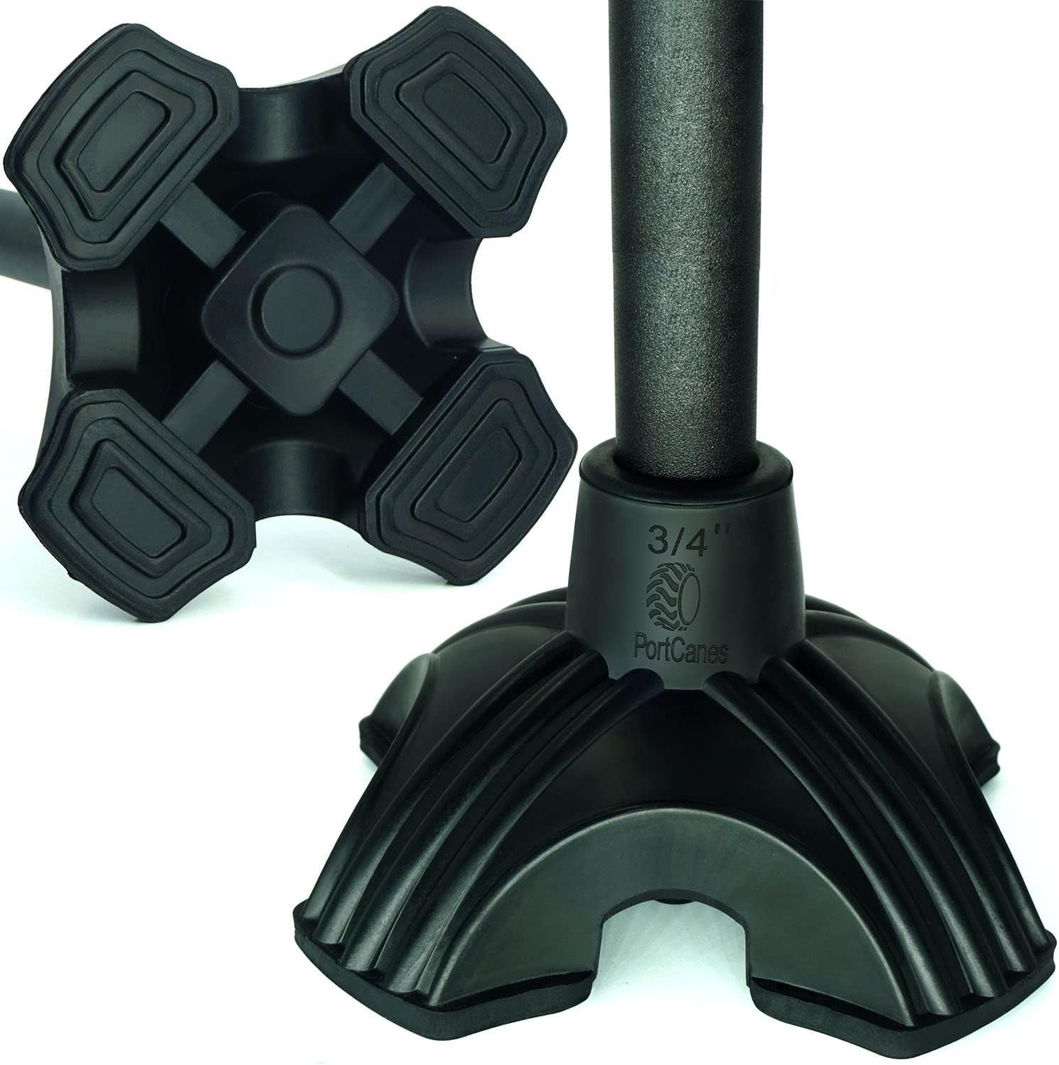 PortCanes Cane Tips 100 Natural Rubber Replacement Walking