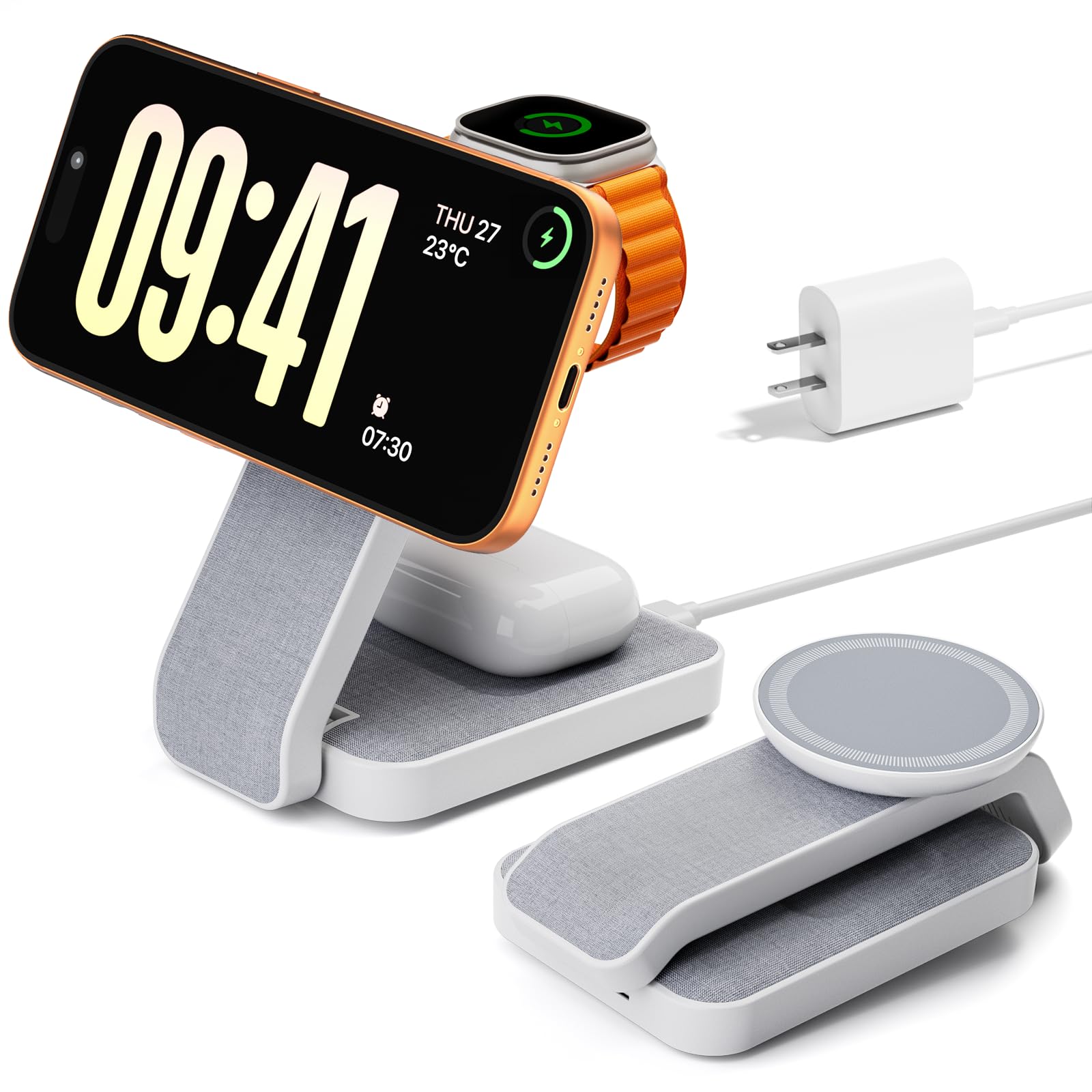 Amazon.co.jp: eazpower ワイヤレス充電器 3in1 充電スタンド Magsafe