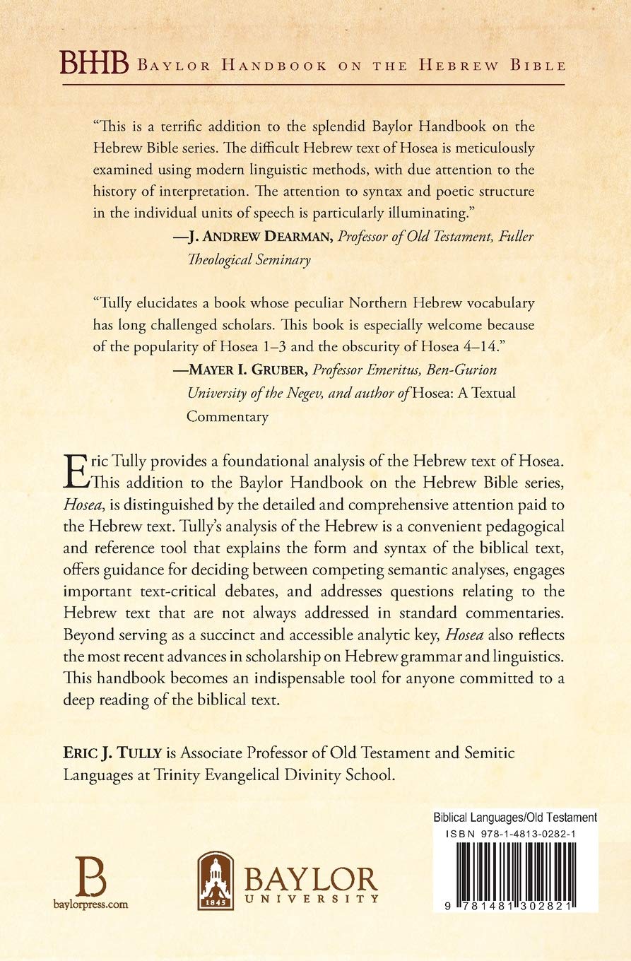 Hosea: A Handbook on the Hebrew Text (Baylor Handbook on the Hebrew Bible)