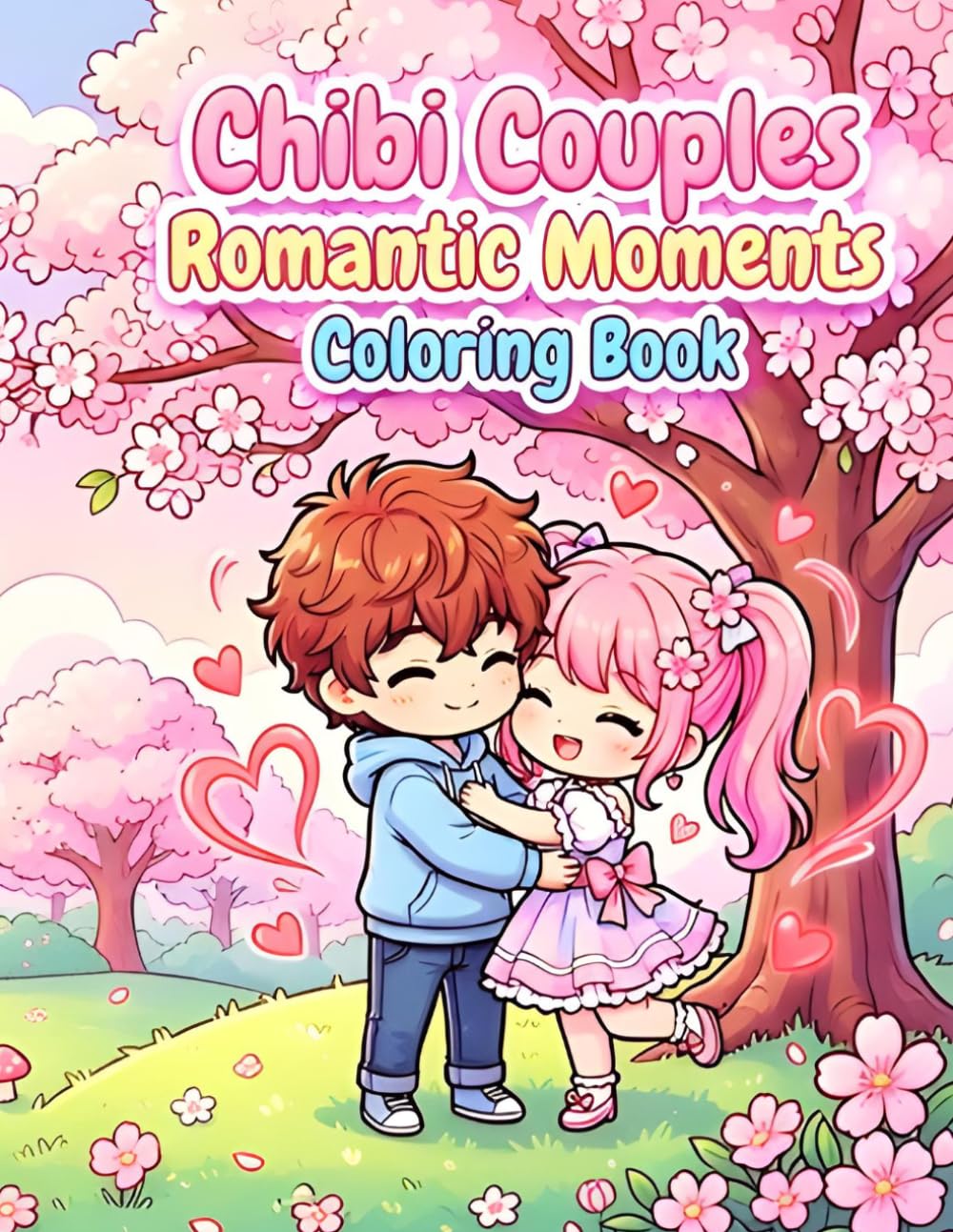Chibi Couples Romantic Moments Coloring Book: Adorable and Easy Anime Love Scenes for Teens and Adults: Cute Manga Style Illustrations for Stress Relief and Creative Expression.