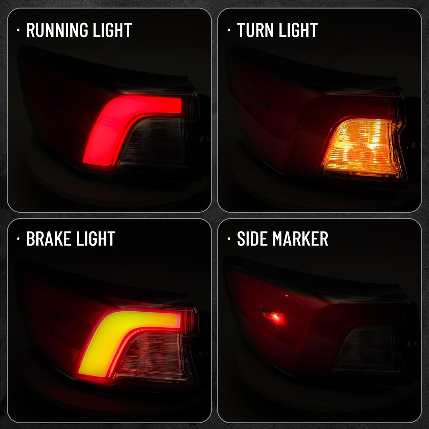 FIONE LED Tail Light Assembly Compatible with Ford Escape 2020 2021 2022 2023 Outer Taillight Rear Brake Light Left Driver Side LH LJ6B13405