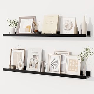 Dreamland Picture Ledge Shelf for Wall, Floating Shelves Set of 2, 36 In...