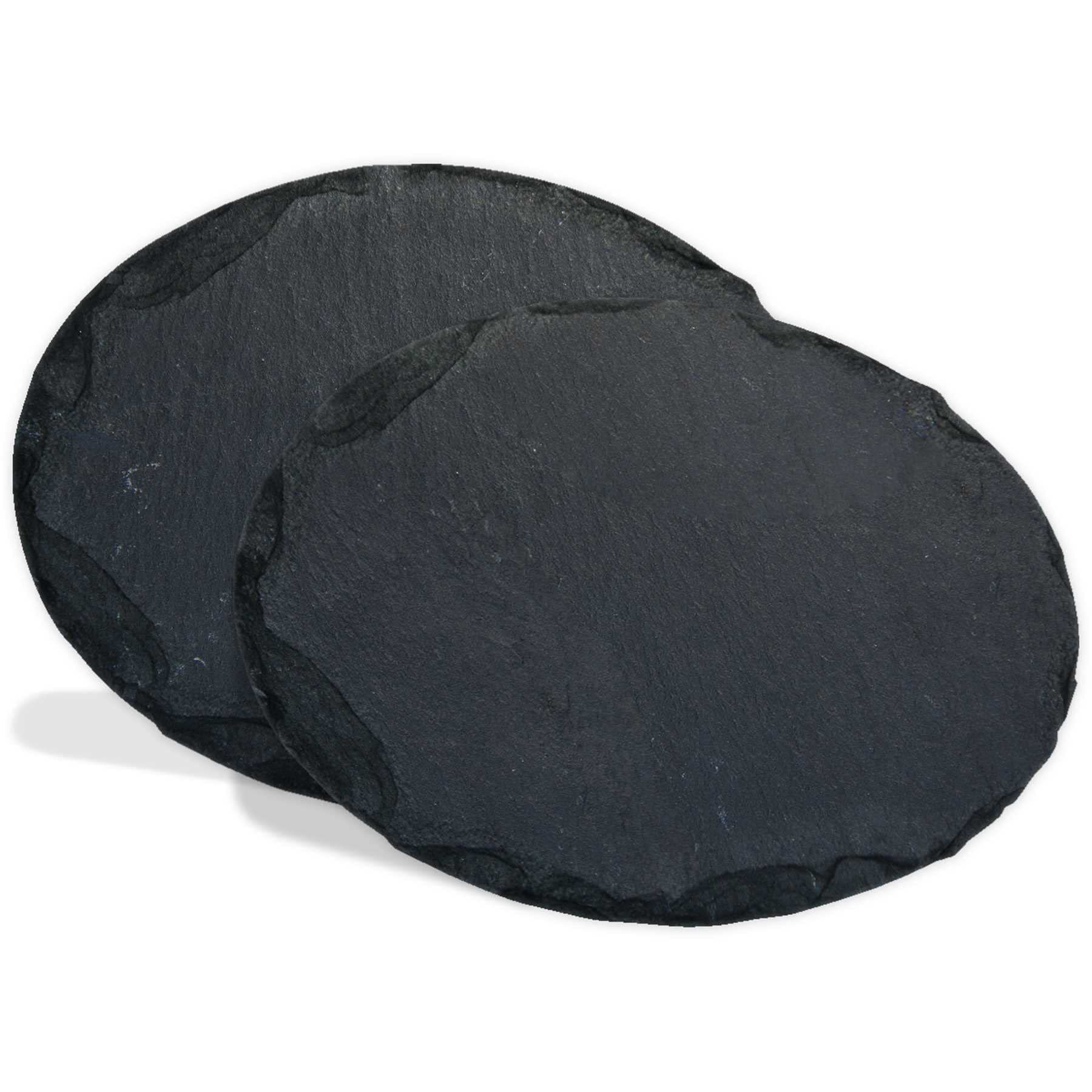 mtb more energy Schiefertafel Schiefer Schild Platte [2 Stück] - 22x15cm - oval - DIY - zum selbst Beschriften oder Gravieren für Geschenke, Basteln, Haushalt, Garten