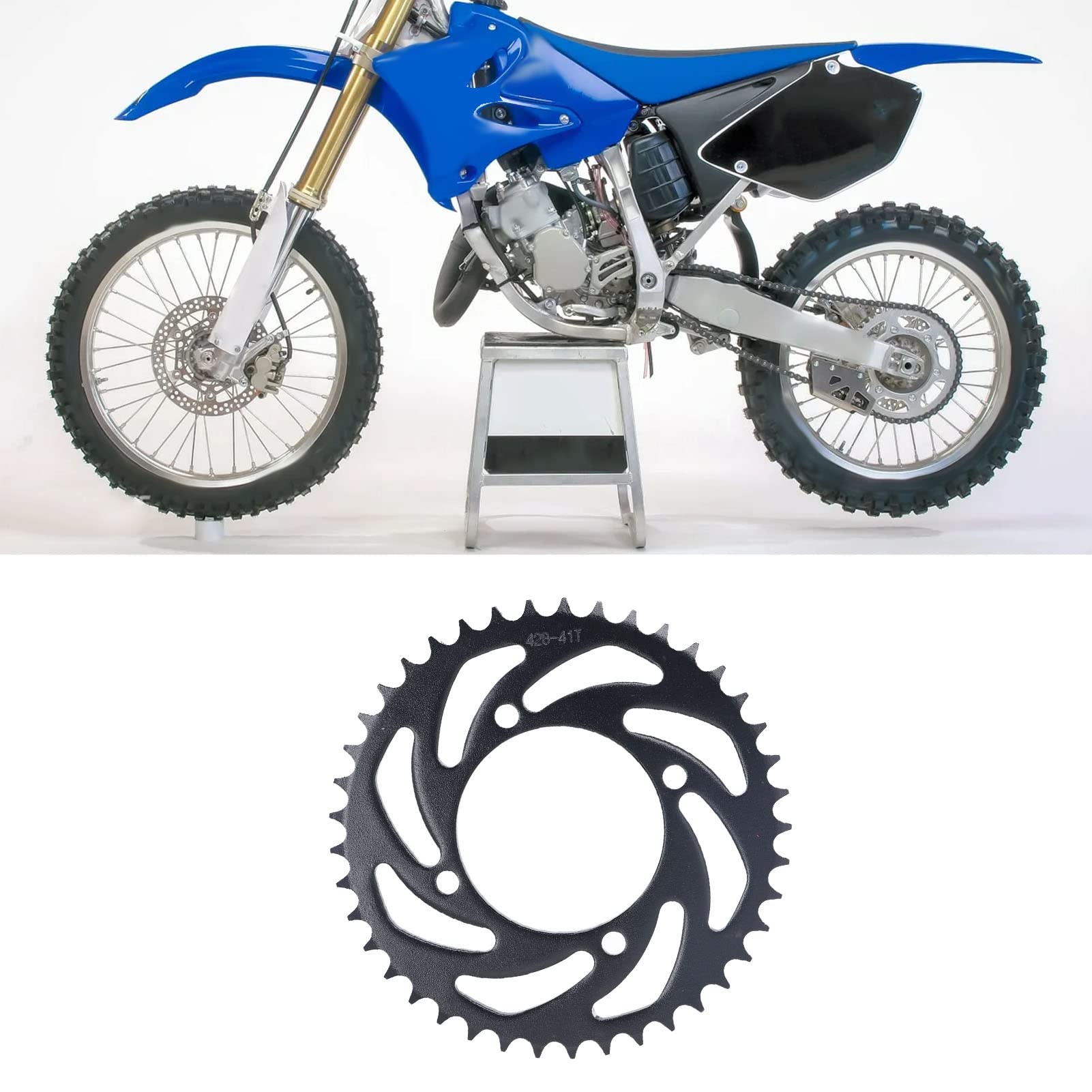 Fydun Pignon de Chaîne Arrière, 41T Le Noir Métal Pignon Arrière pour Chaîne 428 pour Pit Pro Pit Bike Trail Bike Dirt Bike