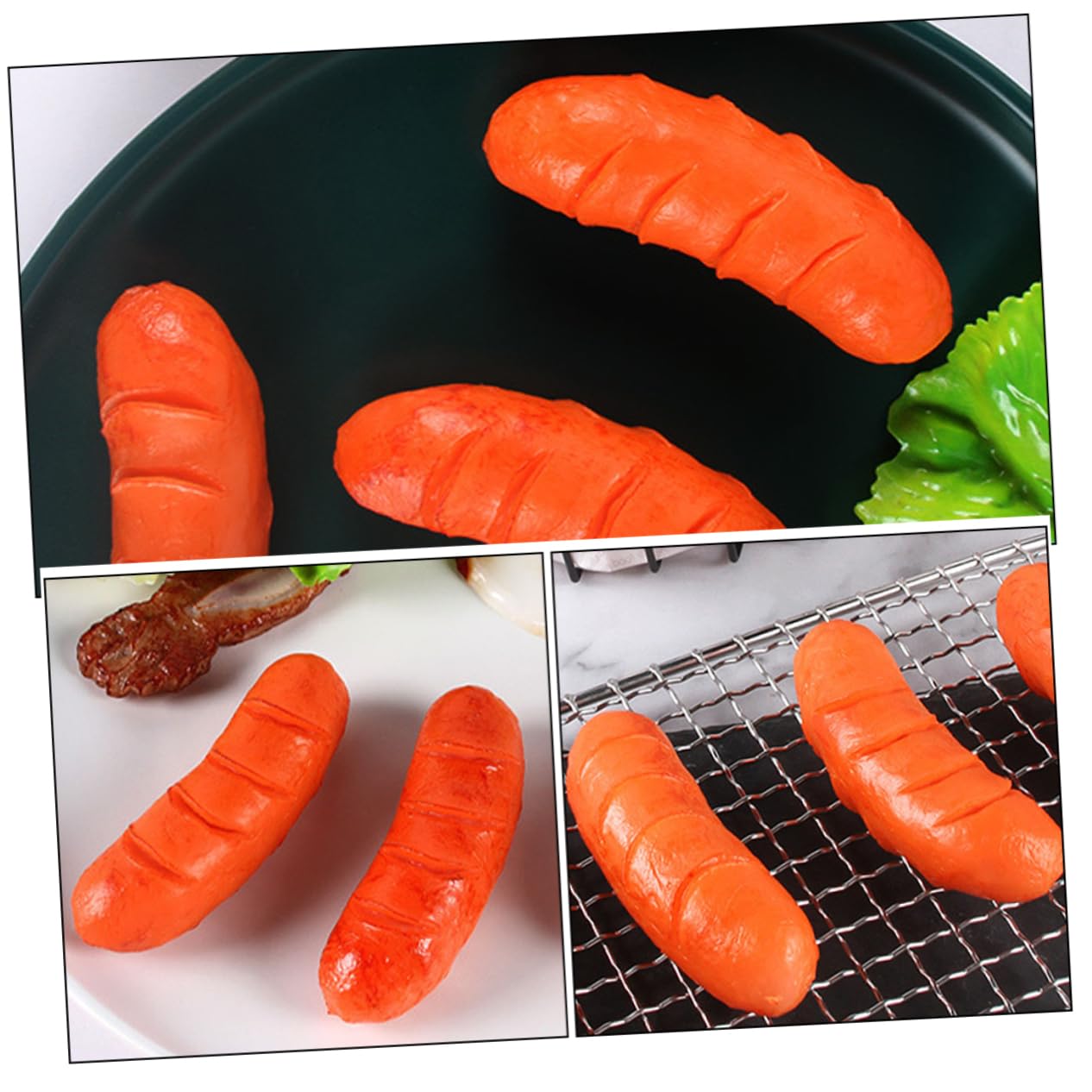 KOMBIUDA Faux Saucisses Réalistes Pour Photo De Hot-dog - Accessoire