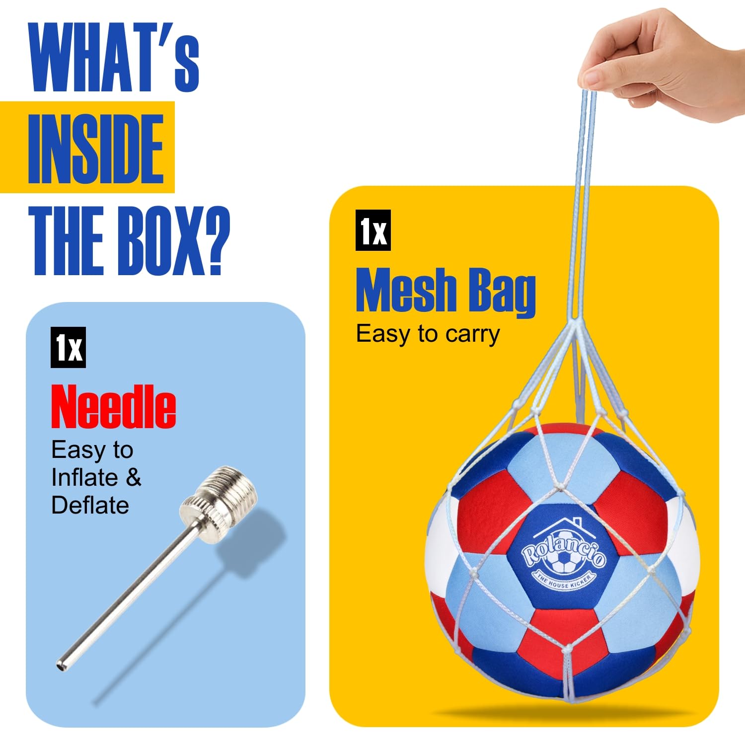 ROLANCIO Indoor Football Size 4 Soft & Safe House Football Indoor for Home and Yards Ideal for Silent Dribbling Training - Image 2