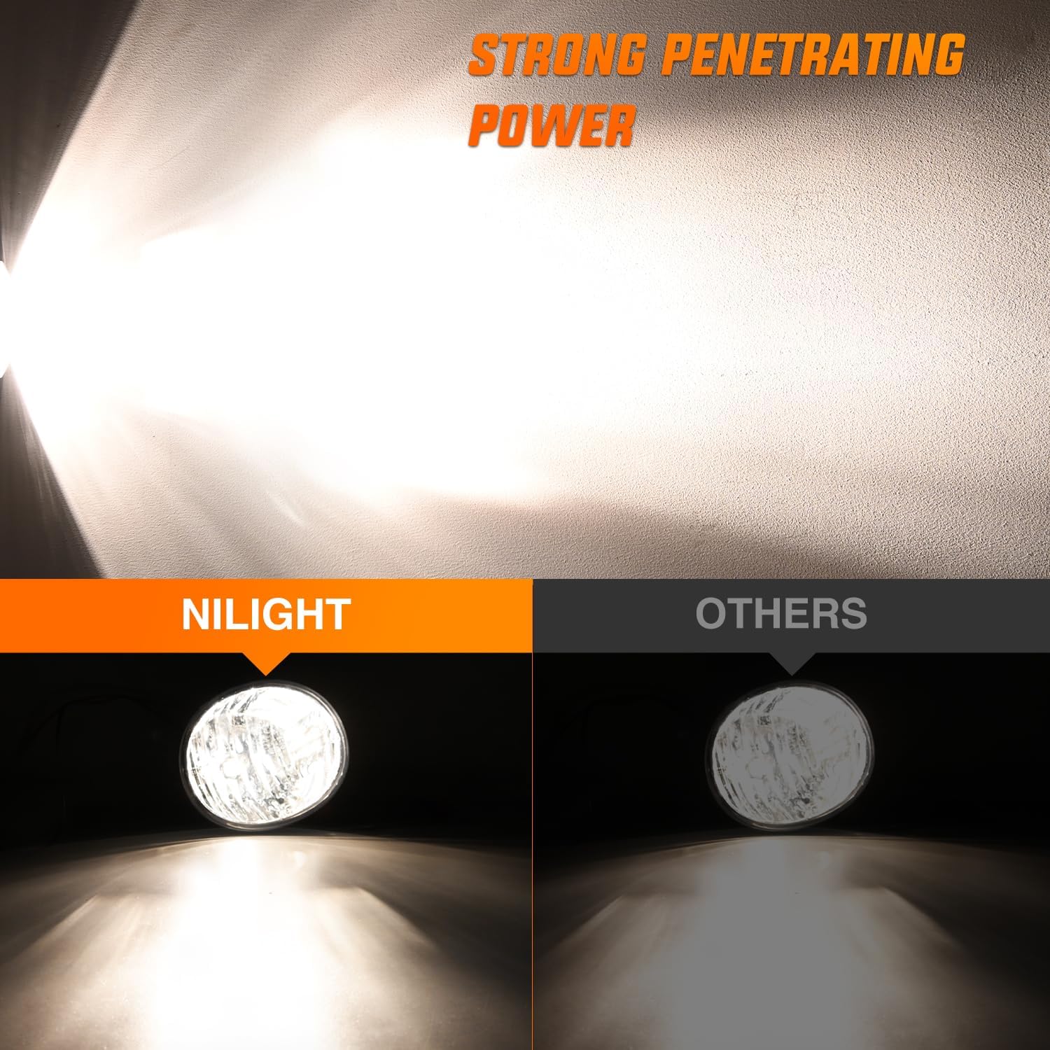 Nilight Fog Lights Assembly Compatible with 2006 2007 2008 2009 Toyota 4runner Left Driver and Right Passenger Side Clear Lens w/9006 12V 51W Bulbs