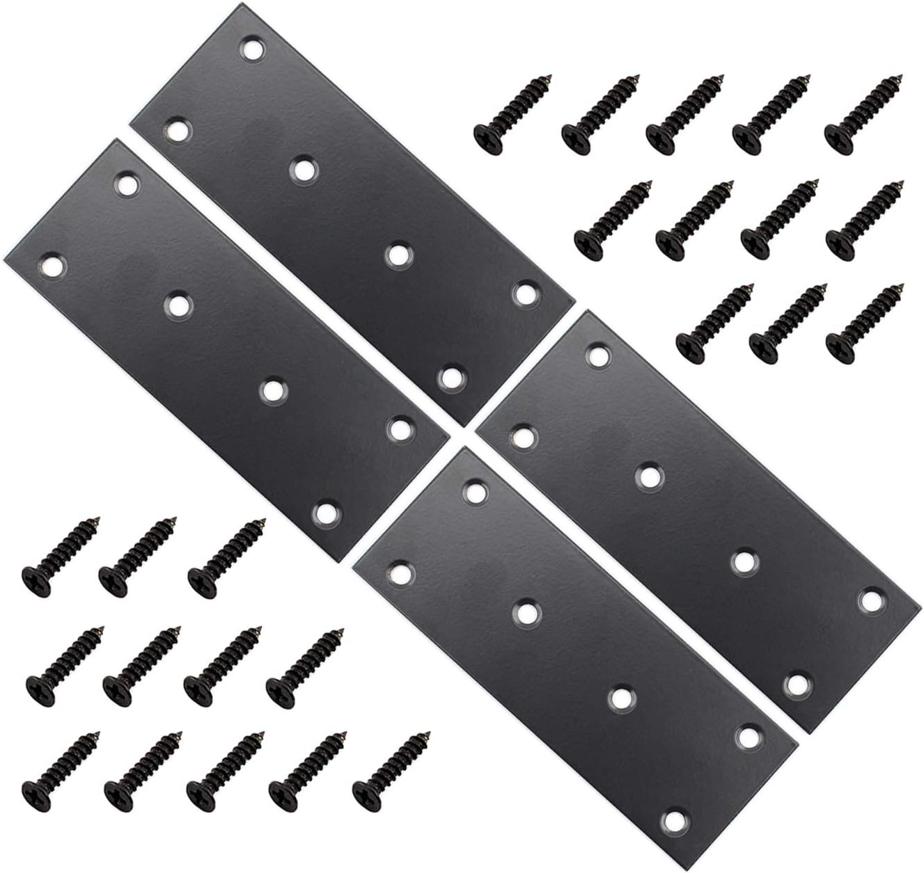 4 Pack Flat Straight Brace Brackets,ULIFESTAR Stainless Steel Mending