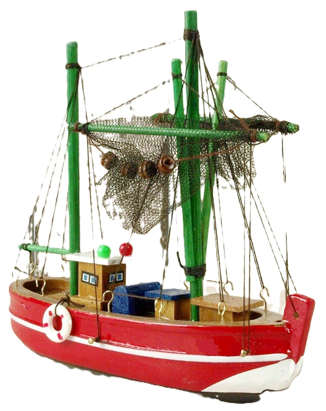 Generisch Maritime Deko Krabbenkutter Fischkutter Kutter Rot 16cm Boot