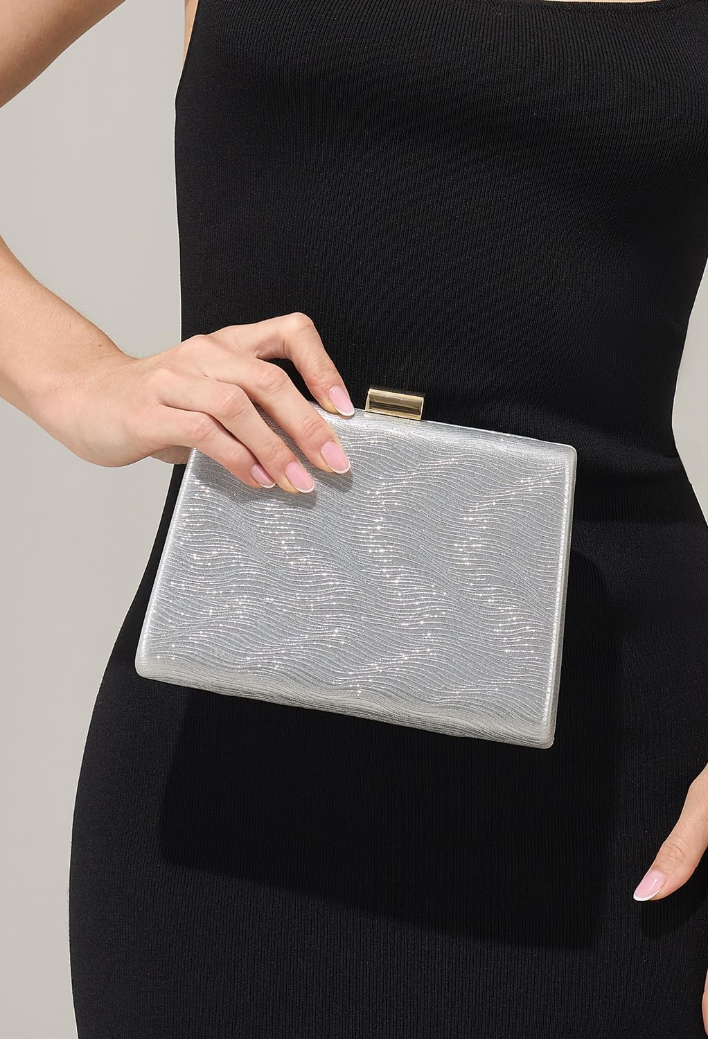 CHUNLI Clutch Purses for Women, Sparkly Evening Bag with Detachable Chain for Weddings, Proms, Formal and Parties