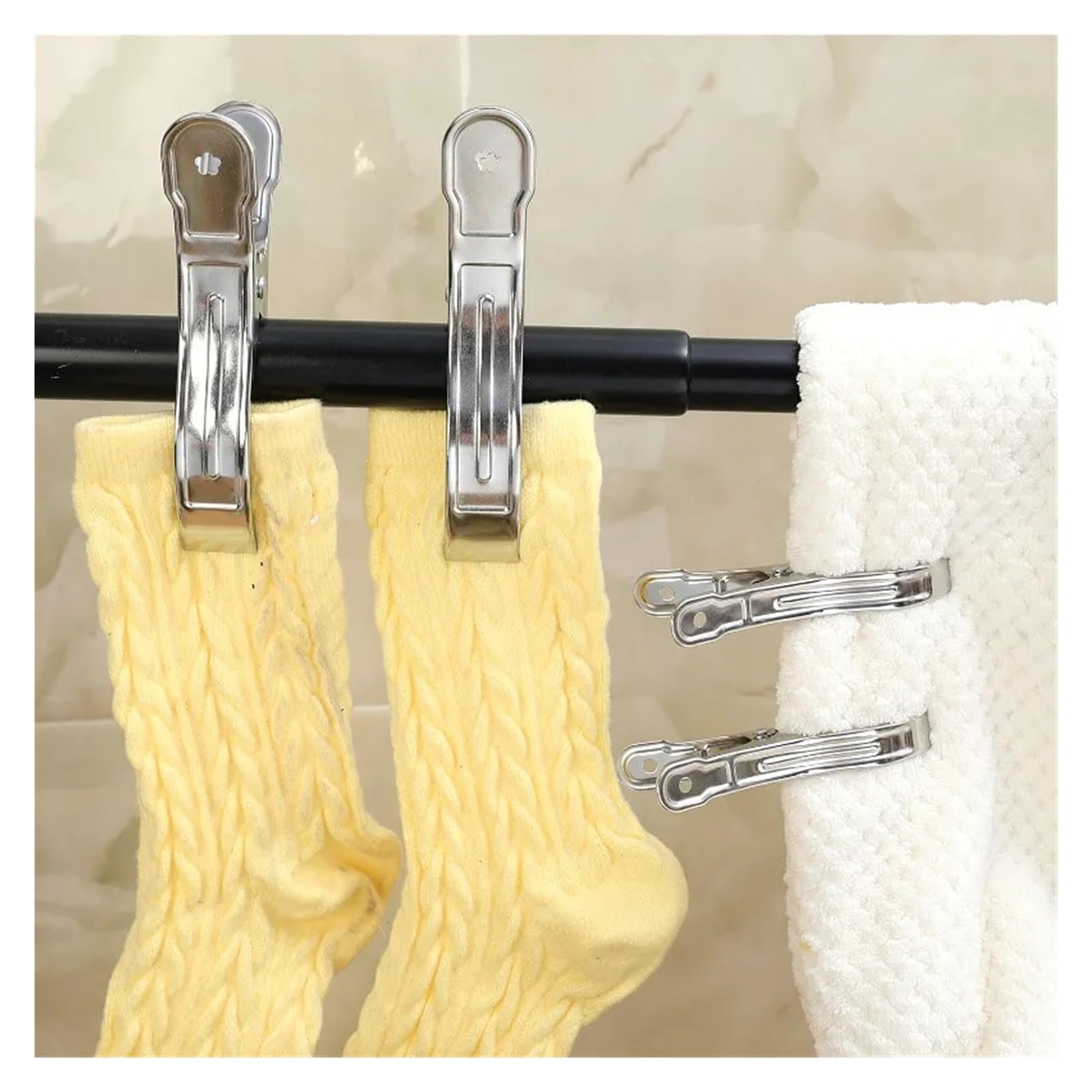 Metall-Wäscheklammern, 50/100 Stück, Edelstahl, Wäscheklammern, Quilt, Bettlaken-Clips, Zuhause, Mehrzweck, winddicht, Wäscheklammern für Wäscheleine, Befestigung, Handtuch, Socken, Unterwäsche