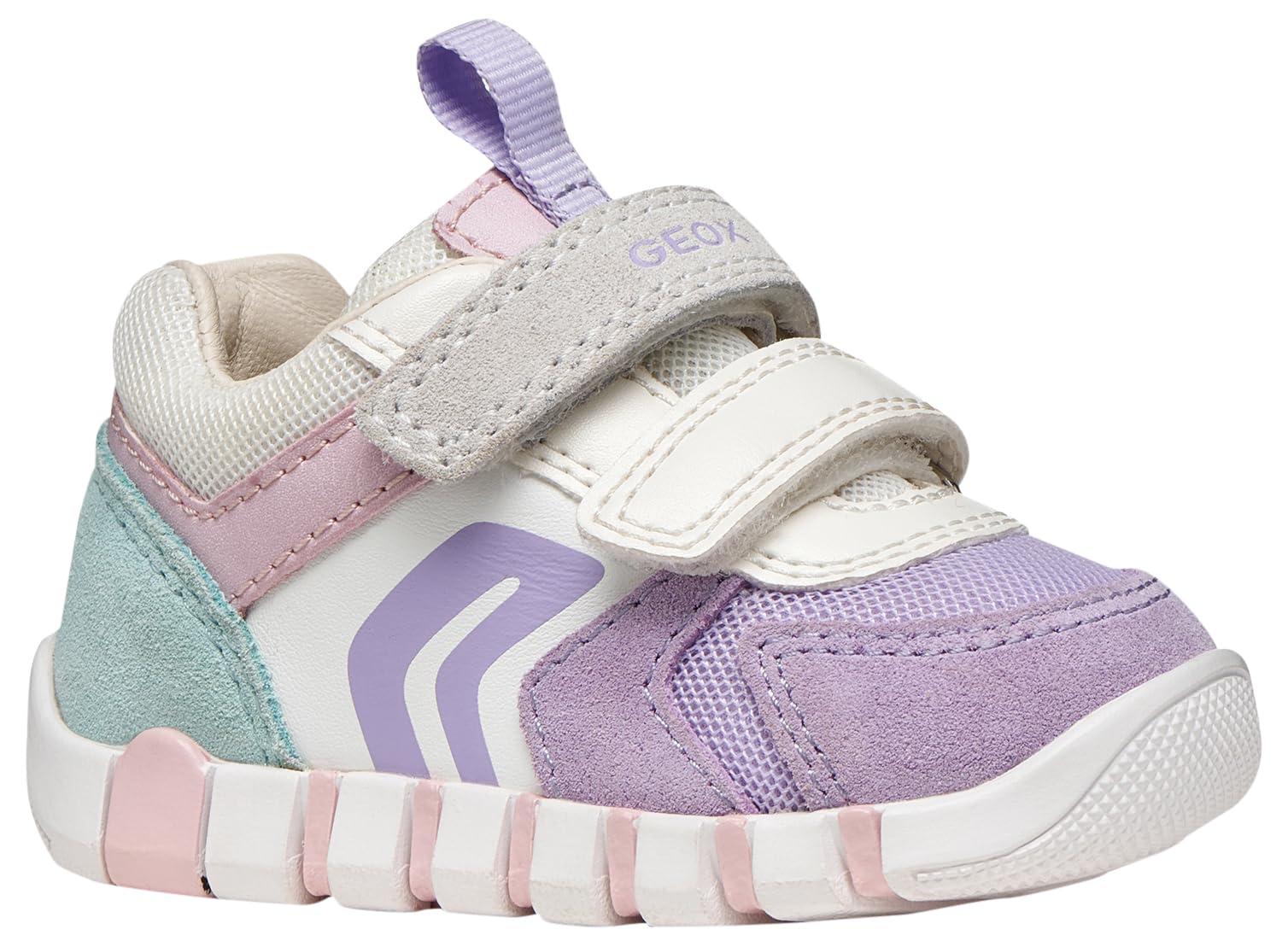 Geox Girls Lavender/White B Iupidoo Infant Sports Trainers Colour: : Size 8.5 Kids