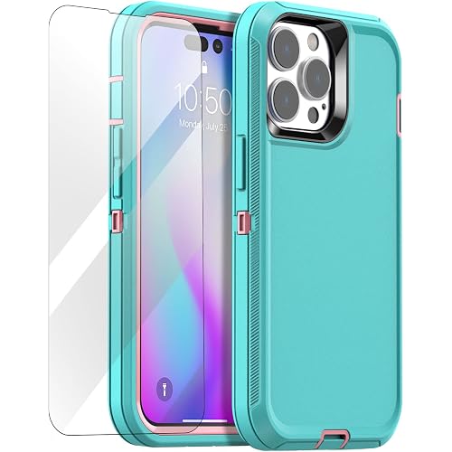 AICase for iPhone 14 Pro Max Case(6.7") with Glass Screen Protector, Heavy Duty Drop Protection Full Body Rugged Shockproof/Dust Proof Military Protective Tough Durable For iPhone 14 Pro Max 6.7"_6