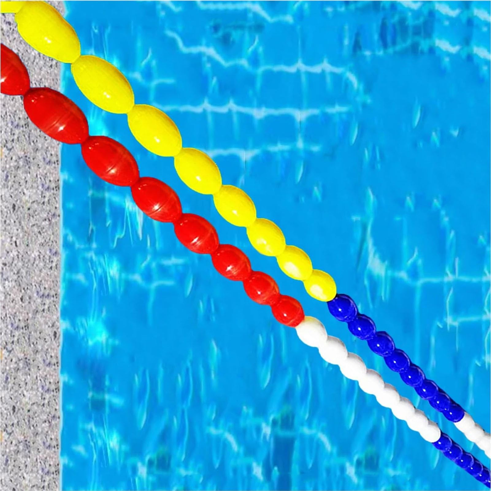 Corde de séparation de piscine 3m avec bouée flottante en plastique et fil d'acier durable