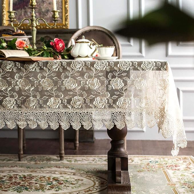 大特価 Artable Homeテーブルクロス レース 長方形 おしゃれ テーブルクロス アウトドア ゴールデンレーステーブルクロス刺繍レース テーブルク セール Farmerscentre Com Ng
