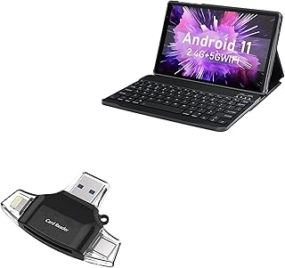 BoxWave Smart Gadget Compatible with MEBERRY Android 11 Tablet M7 (10.1 in) - AllReader SD Card Reader, microSD Card Reader SD Compact USB - Jet Black