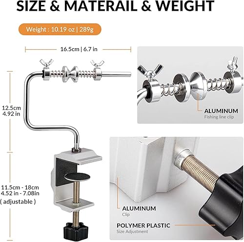 Vista 27 de THKFISH Bobinadora de línea de pesca Bobinadora de línea de pesca Accesorios de pesca ajustable estable portátil carrete de línea de pesca/removedor