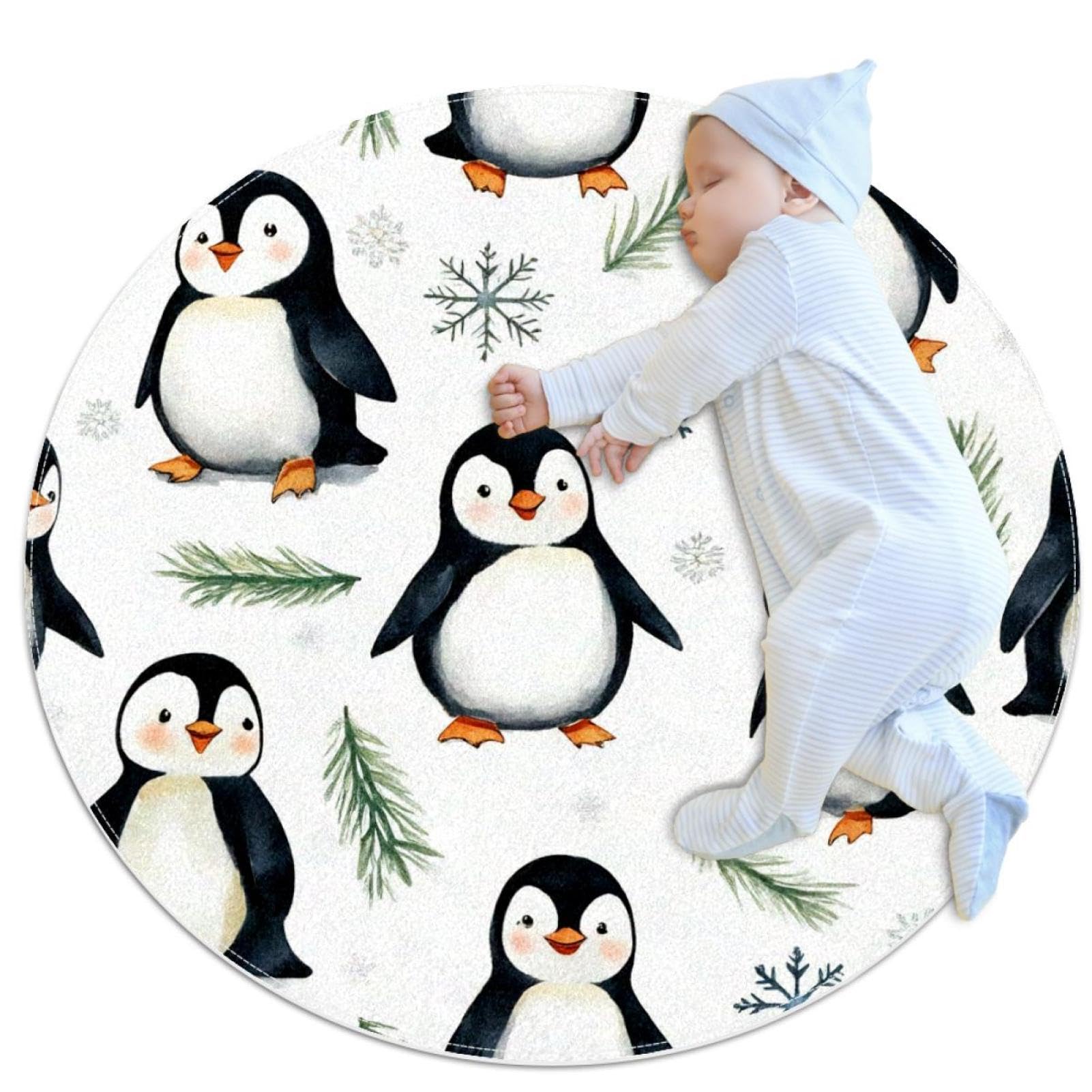 Tapis de salle de bain antidérapant rond pour chambre d'enfant