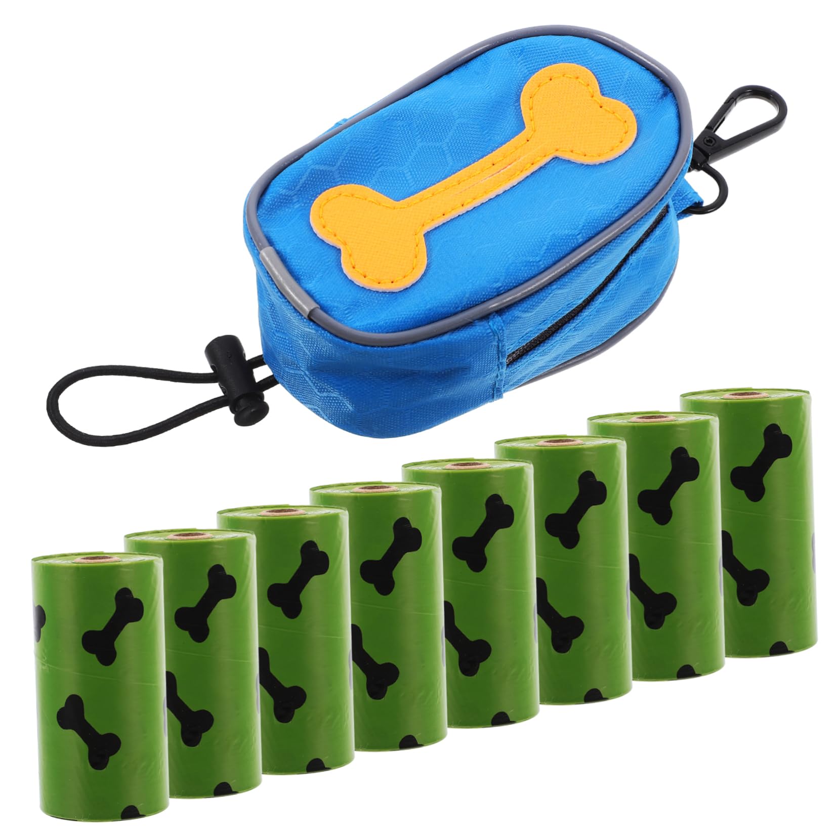 Alasum 8rollos Bolsa Dispensadora De Excrementos De Perro Con Correa y Para Paseos Bolsa Oxford Portátil