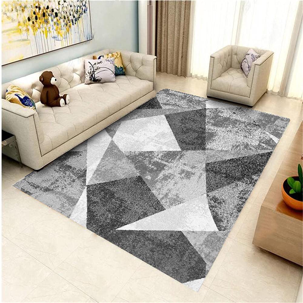 AU-OZNER floor rugs,Gray black carpet, triangle pattern, modern wear resistant, easy-to-shop accepted carpet,modern rug -gray_200x280cm