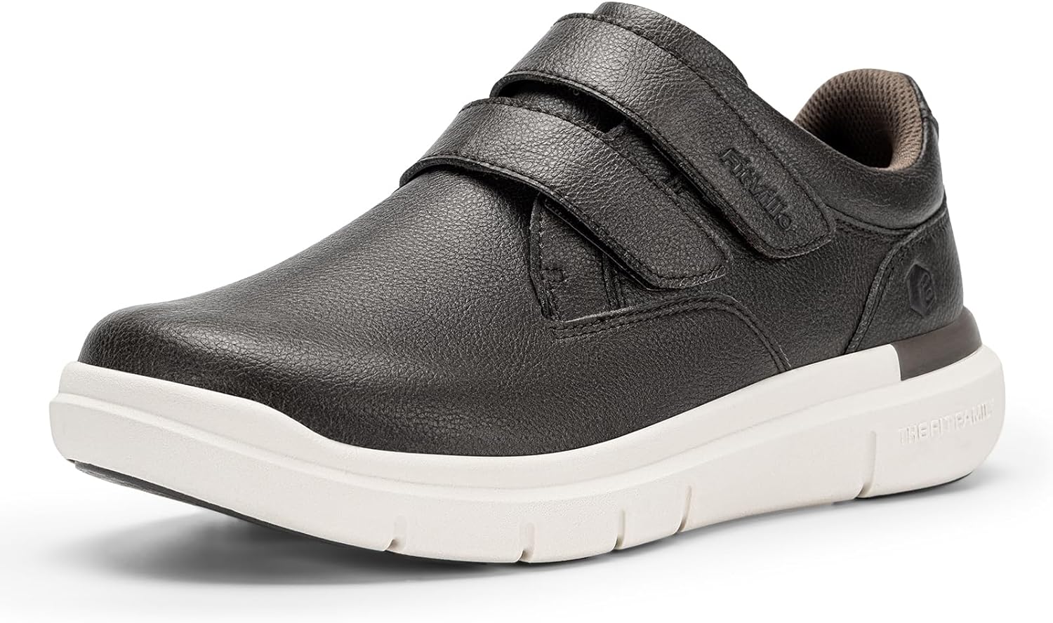 FitVille Shoes for Men Extra Wide, Straps Diabetic Shoes for Men Slip on, Casual Wide Dress Sneaker for Walking, Easy On and Off, Swollen Feet