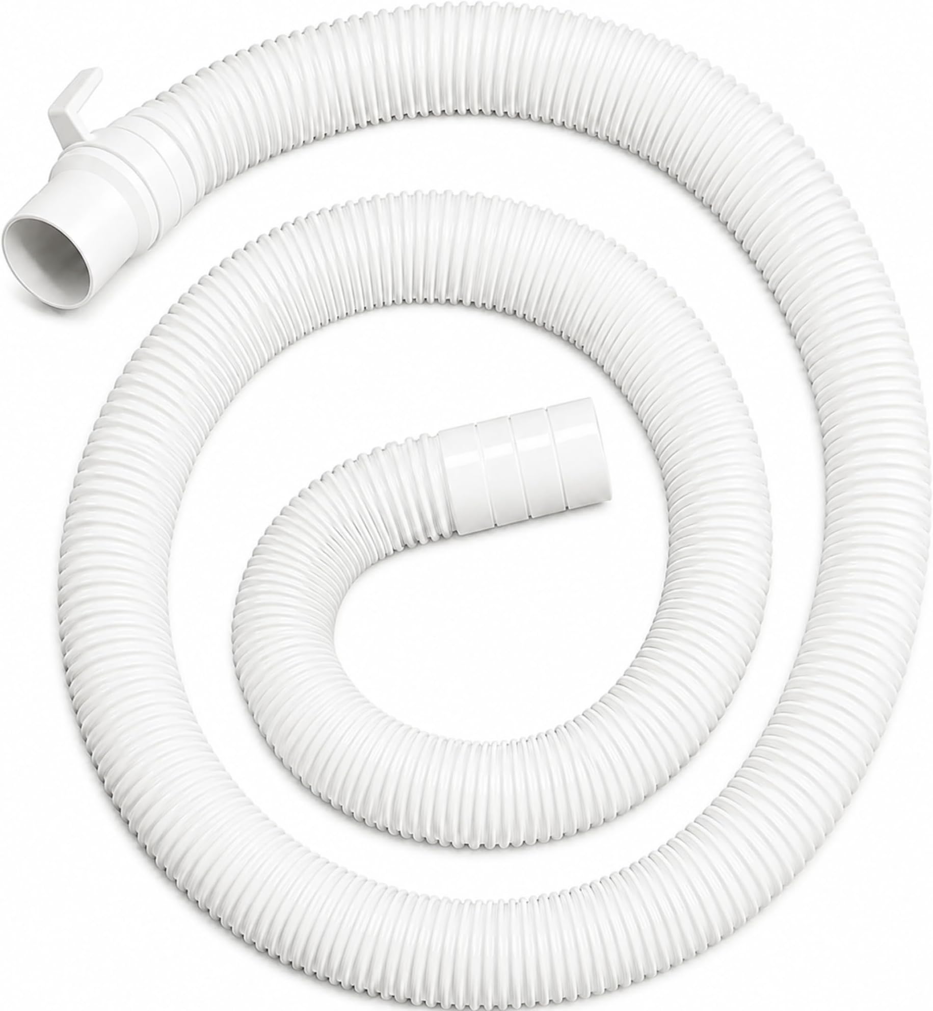 NEW WAREยฎ 3 Meter EasyFit Washing Machine Outlet Drain Hose Pipe | Flexible Corrugated Leak-Proof Waste Water Pipe for Top Load Fully & Semi Automatic Machines (White)