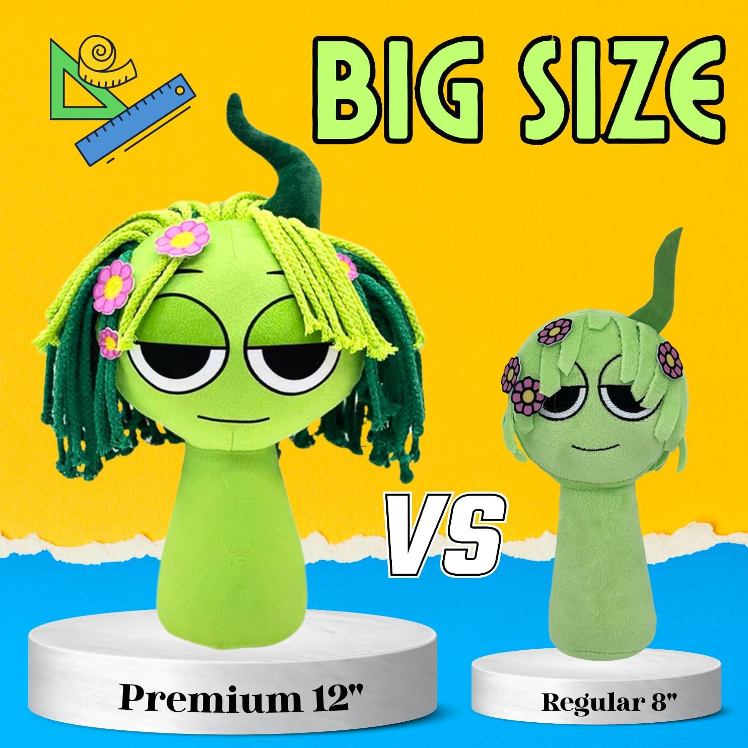 Plush Toy – 12” Premium Stuffed Character Doll with 50 Stickers & Gift Bag | Soft Plushies for Kids Room Decor, Cuddling, or Play | Choose Sky, Simon, Mr. Fun Computer & More