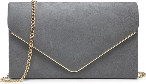 Bolsos de mano Dasein para mujer, de ante sintética, para noche, formales para fiestas, bodas, cócteles, graduación