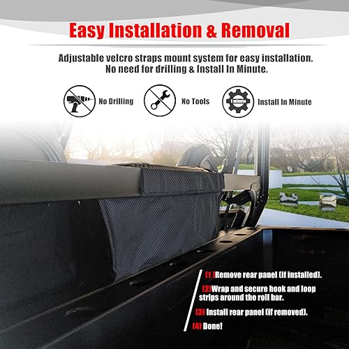 Miniatura 4 de Goldfire Bolsa de herramientas UTV, bolsas de herramientas de gran capacidad, organizadores de asiento central para UTV detrás del asiento, bolsas