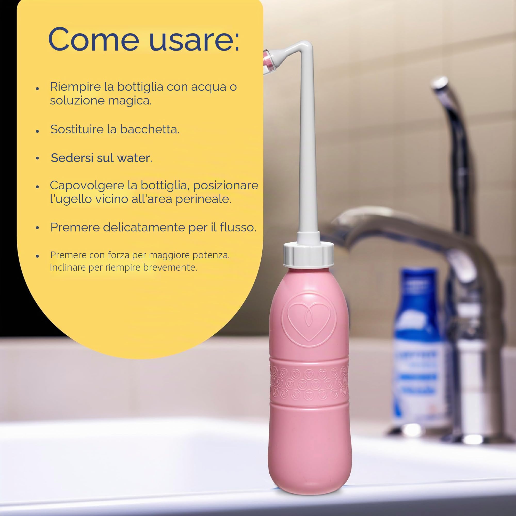 First Days Maternity - Bottiglia Peri XL Maxi - Bidet Portatile da 650 ml per il Post-Parto, Sollievo dal Dolore - Beccuccio Angolato Perfettamente - Essenziale Dopo il Parto per la Mamma