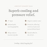 Saatva Graphite Memory Foam Mattress Topper | 3" Memory Foam Layer, Enhanced Comfort and Cooling, Queen