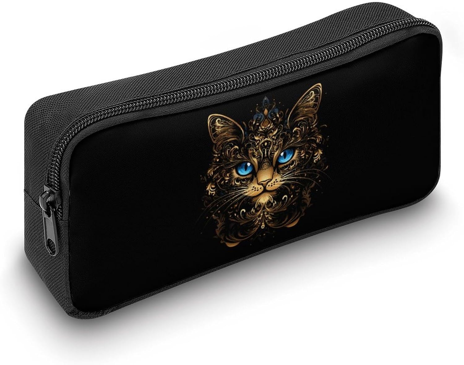 Cat Fantasy Blue Eyes Mandala Travel Cosmetic Bag Makeup Bag image 4